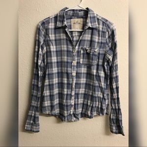 Great Hollister plaid checkers long sleeved shirt